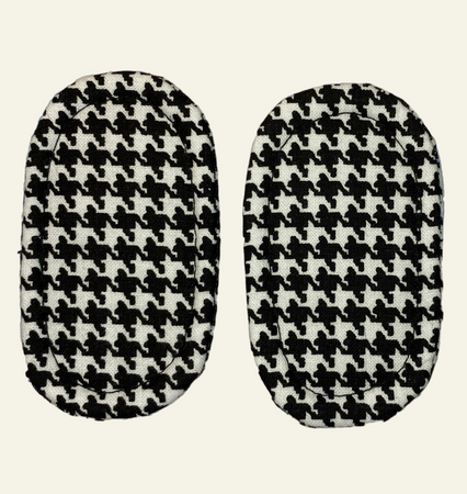 Heel Cushions - Black Houndstooth