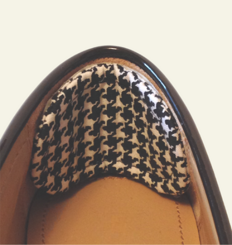 Heel Cushions - Black Houndstooth