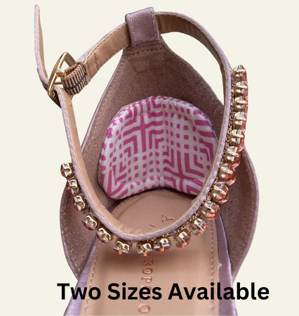 Heel Cushions - Pink Geometric Maze