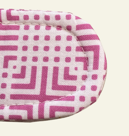Heel Cushions - Pink Geometric Maze