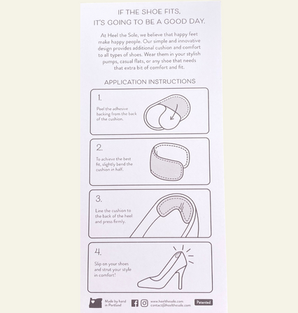 Heel Cushions - Heel Inserts For Your Favorite Shoes