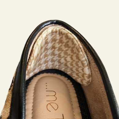 Heel Cushions - Tan Houndstooth