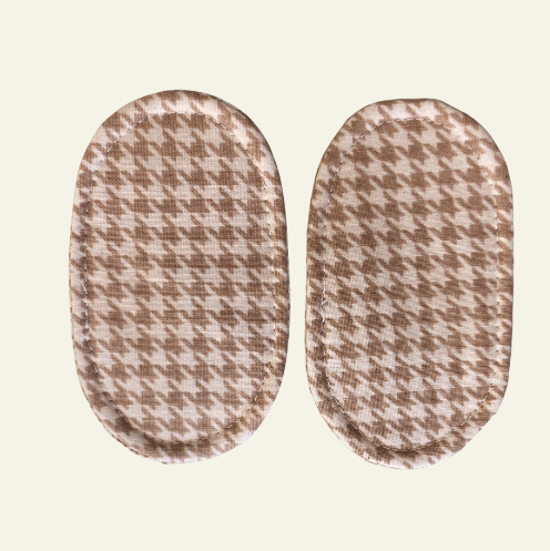 Heel Cushions - Tan Houndstooth
