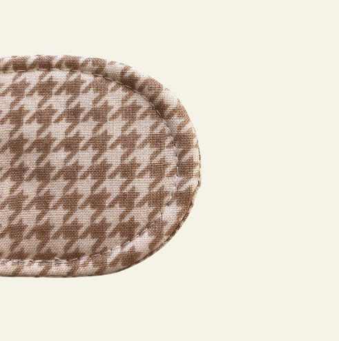 Heel Cushions - Tan Houndstooth