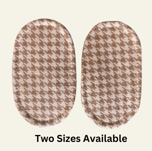 Heel Cushions - Tan Houndstooth